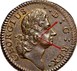 Илюстрация отличий монеты Полпенни "Роза Американа" 1722 KM # 1