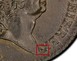 Ilustración de las diferencia de la moneda 2 Pence "Royal Patent" 1722 KM# 8.2