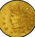 Illustration of the specifics of the Gold 1/4 Dollar "Young Indian head (Round)" 1882 KM# 6.4
