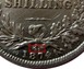 Ilustración de las diferencia de la moneda Silver One Shilling "Victoria" 1867 - 1879 KM# 734.2