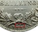Ilustración de las diferencia de la moneda Silver One Shilling "Victoria" 1879 - 1887 KM# 734.4