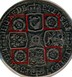 Ilustración de las diferencia de la moneda 6 Peniques de Plata "Jorge II" 1743 - 1745 KM# 582.1