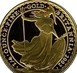 Illustration of the specifics of the 1/4 Oz Gold 25 Pounds "Britannia" 1998 - 2013 KM# 1009