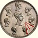 Ilustración de las diferencia de la moneda Silver 1-1/2 Roubles - 10 Zlotych "Imperial Family" 1836 C# 172.2