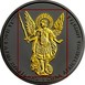 Илюстрация отличий монеты Rhodium plated Silver One Hryvnia "Archangel Michael - Shade of Enigma" 2015 - 2017