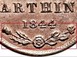 Илюстрация отличий монеты Half Farting "Victoria" 1868 KM# PnN115