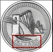 Illustration of the specifics of the Silver 1 Pound "The Forth Railway Bridge" 2003 X# Pn147