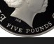 Ilustración de las diferencia de la moneda Cinco Libras de Plata "Nacimiento Real del Bebé Príncipe Jorge de Cambridge" 2013 KM# 1251