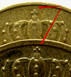 Ilustración de las diferencia de la moneda 5 Francs "Jean" 1986 - 1988 KM# 60.2