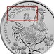Illustration of the specifics of the 1 Oz Silver 2 Pounds "Lunar Year of the Rooster" 2017