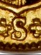 Илюстрация отличий монеты 1/20 унции золота 1/2 эскудо "Фелипе V" 1738 - 1746 KM # 361.2