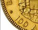 Illustration of the specifics of the Gold 100 Drachmai "George I" 1876 KM# 51