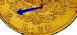 Ilustración de las diferencia de la moneda Oro 20 Lira "Vittorio Emanuele II" 1870 - 1878 KM# 10.2