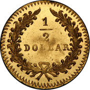 USA 1/2 Dollar Large Indian Head (Round) 1868 KM# 12.1 1/2 DOLLAR coin reverse USA 1/2 Dollar Large Indian Head (Round) 1868 KM# 12.1 1/2 DOLLAR coin reverse