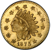USA 1/2 Dollar Small Indian Head (Round) 1875 KM# 12.3 *YEAR* coin obverse USA 1/2 Dollar Small Indian Head (Round) 1875 KM# 12.3 *YEAR* coin obverse