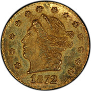 USA 1/4 Dollar Large Liberty head round 1872 KM# 5.2 *YEAR* coin obverse USA 1/4 Dollar Large Liberty head round 1872 KM# 5.2 *YEAR* coin obverse