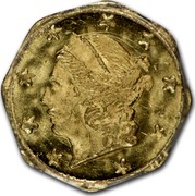 USA 1/4 Dollar Liberty (Octagonal) 1871 KM# 1.11 1872 coin obverse USA 1/4 Dollar Liberty (Octagonal) 1871 KM# 1.11 1872 coin obverse