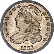 USA 10 C. Liberty Cap Dime 1833 last 3 high KM# 48 LIBERTY coin obverse USA 10 C. Liberty Cap Dime 1833 last 3 high KM# 48 LIBERTY coin obverse