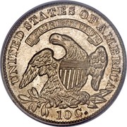 USA 10 C. Liberty Cap Dime 1833 last 3 high KM# 48 UNITED STATES OF AMERICA E PLURIBUS UNUM 10 C. coin reverse USA 10 C. Liberty Cap Dime 1833 last 3 high KM# 48 UNITED STATES OF AMERICA E PLURIBUS UNUM 10 C. coin reverse