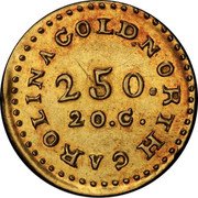USA $2.50 C. Bechtler (1831-42) KM# 93.1 NORTH CAROLINA GOLD. 2.50 20.C. coin reverse USA $2.50 C. Bechtler (1831-42) KM# 93.1 NORTH CAROLINA GOLD. 2.50 20.C. coin reverse