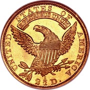 USA 2 ½ D. Turban Head 1831 KM# 49 UNITED STATES OF AMERICA E PLURIBUS UNUM 2 ½ D. coin reverse USA 2 ½ D. Turban Head 1831 KM# 49 UNITED STATES OF AMERICA E PLURIBUS UNUM 2 ½ D. coin reverse