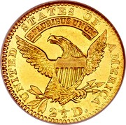 USA 2 ½ D. Turban Head - Quarter Eagle 1826/25 KM# 46 UNITED STATES OF AMERICA E PLURIBUS UNUM 2 ½ D coin reverse USA 2 ½ D. Turban Head - Quarter Eagle 1826/25 KM# 46 UNITED STATES OF AMERICA E PLURIBUS UNUM 2 ½ D coin reverse