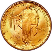 USA 2 ½ Dollars U.S. Sesquicentennial 1926 KM# 161 UNITED STATES OF AMERICA LIBERTY 1776 1926 coin obverse USA 2 ½ Dollars U.S. Sesquicentennial 1926 KM# 161 UNITED STATES OF AMERICA LIBERTY 1776 1926 coin obverse