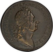 USA 2 Pence 1723 KM# 7 Rosa Americana GEORGIVS∙D:G:MAG:BRI:FRA:ET∙HIB:REX coin obverse USA 2 Pence 1723 KM# 7 Rosa Americana GEORGIVS∙D:G:MAG:BRI:FRA:ET∙HIB:REX coin obverse