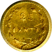 USA 25 Cents 18XX KM# 5.3 Small size Gold Coins 25 CENTS coin reverse USA 25 Cents 18XX KM# 5.3 Small size Gold Coins 25 CENTS coin reverse