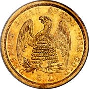 USA 5 Dollars Mormon Gold 1860 KM# 105 DESERET ASSAY OFETOE PURE GOLD 5. D. coin reverse USA 5 Dollars Mormon Gold 1860 KM# 105 DESERET ASSAY OFETOE PURE GOLD 5. D. coin reverse