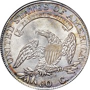 USA 50 C. Capped Bust 1808/7 KM# 37 UNITED STATES OF AMERICA 50 C. E PLURIBUS UNUM coin reverse USA 50 C. Capped Bust 1808/7 KM# 37 UNITED STATES OF AMERICA 50 C. E PLURIBUS UNUM coin reverse