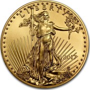 USA 50 Dollars American Eagle 2017 KM# 219 LIBERTY W ASG coin obverse USA 50 Dollars American Eagle 2017 KM# 219 LIBERTY W ASG coin obverse