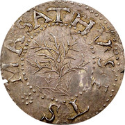 USA 6 Pence Oak tree 1652 KM# 9 MASATHVSETS ∙ IN coin obverse USA 6 Pence Oak tree 1652 KM# 9 MASATHVSETS ∙ IN coin obverse