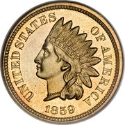 USA Cent Indian Head 1859 KM# 87 UNITED STATES OF AMERICA LIBERTY coin obverse USA Cent Indian Head 1859 KM# 87 UNITED STATES OF AMERICA LIBERTY coin obverse