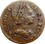 USA Connec Bust Facing Right 1785 KM# 1 AUCTORI: CONNEC : coin obverse USA Connec Bust Facing Right 1785 KM# 1 AUCTORI: CONNEC : coin obverse
