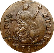 USA Connec Bust Facing Right 1785 KM# 1 INDE: ETLIB: coin reverse USA Connec Bust Facing Right 1785 KM# 1 INDE: ETLIB: coin reverse