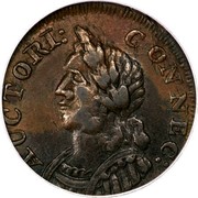 USA Connec Hercules Head 1786 KM# 7 AUCTORI : CONNEC : coin obverse