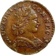 USA Connec Mailed Bust 1788 KM# 20 * AUCTORI. CONNEC coin obverse USA Connec Mailed Bust 1788 KM# 20 * AUCTORI. CONNEC coin obverse