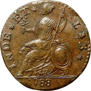 USA Connec Mailed Bust 1788 KM# 20 * INDE * ET * LIB * coin reverse USA Connec Mailed Bust 1788 KM# 20 * INDE * ET * LIB * coin reverse