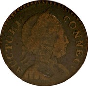 USA Connec Mailed Bust Facing Left 1786 KM# 5 AUCTORI: CONNEC : coin obverse USA Connec Mailed Bust Facing Left 1786 KM# 5 AUCTORI: CONNEC : coin obverse