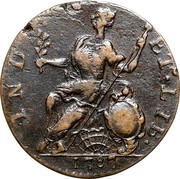 USA Connec Mailed Bust Facing Right INDE ET LIB 1787 KM# 11 INDE ∙ ET ∙ LIB ∙ coin reverse USA Connec Mailed Bust Facing Right INDE ET LIB 1787 KM# 11 INDE ∙ ET ∙ LIB ∙ coin reverse