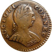 USA Connec Small Head Facing Right - ETLIB INDE 1787 KM# 9 AUCTORI CONNEC coin obverse USA Connec Small Head Facing Right - ETLIB INDE 1787 KM# 9 AUCTORI CONNEC coin obverse