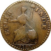 USA Connec Small Head Facing Right - ETLIB INDE 1787 KM# 9 ETLIB INDE coin reverse USA Connec Small Head Facing Right - ETLIB INDE 1787 KM# 9 ETLIB INDE coin reverse