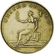 USA Copper 1783 KM# Tn38.2 Washington Pieces UNITED STATES coin reverse