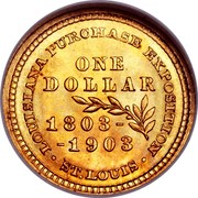 USA Dollar Louisiana Purchase Exposition - Jefferson 1903 KM# 119 ∙ LOUISIANA PURCHASE EXPOSITION ∙ ST. LOUIS ∙ ONE DOLLAR 1803-1903 coin reverse USA Dollar Louisiana Purchase Exposition - Jefferson 1903 KM# 119 ∙ LOUISIANA PURCHASE EXPOSITION ∙ ST. LOUIS ∙ ONE DOLLAR 1803-1903 coin reverse
