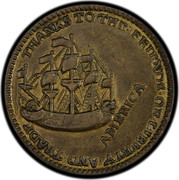 USA Farthing 1766 KM# Tn23 William Pitt tokens THANKS ∙ TO ∙ THE ∙ FRIENDS ∙ OF ∙ LIBERTY ∙ AND ∙ TRADE ∙ AMERICA coin reverse USA Farthing 1766 KM# Tn23 William Pitt tokens THANKS ∙ TO ∙ THE ∙ FRIENDS ∙ OF ∙ LIBERTY ∙ AND ∙ TRADE ∙ AMERICA coin reverse