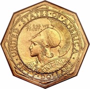 USA Fifty Dollars Panama-Pacific Exposition Octagonal 1915 S KM# 139 ∙ UNITED ∙ STATES ∙ OF ∙ AMERICA ∙ FIFTY ∙ DOLLARS ∙ IN GOD WE TRUST ∙ coin obverse USA Fifty Dollars Panama-Pacific Exposition Octagonal 1915 S KM# 139 ∙ UNITED ∙ STATES ∙ OF ∙ AMERICA ∙ FIFTY ∙ DOLLARS ∙ IN GOD WE TRUST ∙ coin obverse