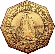 USA Fifty Dollars Panama-Pacific Exposition Octagonal 1915 S KM# 139 ∙ PANAMA-PACIFIC ∙ EXPOSITION ∙ SAN FRANCISCO ∙ E PLURIBUS UNUM ∙ coin reverse USA Fifty Dollars Panama-Pacific Exposition Octagonal 1915 S KM# 139 ∙ PANAMA-PACIFIC ∙ EXPOSITION ∙ SAN FRANCISCO ∙ E PLURIBUS UNUM ∙ coin reverse