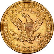USA Five D. Liberty (Coronet Head) - Half Eagle 1903 Proof KM# 101 ∙ UNITED STATES OF AMERICA ∙ FIVE D. ∙ IN GOD WE TRUST coin reverse USA Five D. Liberty (Coronet Head) - Half Eagle 1903 Proof KM# 101 ∙ UNITED STATES OF AMERICA ∙ FIVE D. ∙ IN GOD WE TRUST coin reverse