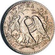 USA Half Dime Flowing Hair 1794 KM# 15 UNITED STATES OF AMERICA coin reverse USA Half Dime Flowing Hair 1794 KM# 15 UNITED STATES OF AMERICA coin reverse